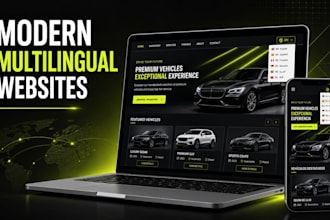 build a modern responsive multilingual business website