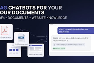 build a rag chatbot for your pdfs, documents and website