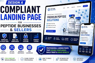 do compliant peptide website or landing page for research and supplement brands
