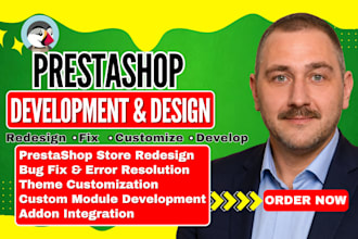 design, customize and optimize prestashop ecommerce store professionally