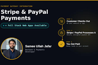 integrate stripe and paypal payment gateway into your website