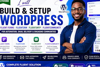 set up wordpress form, fluent crm, fluent forms, fluent smtp, fluent community