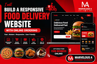 build a responsive food delivery website with online ordering