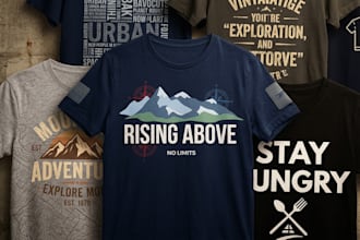 design custom typographic t shirt and apparel designs
