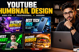 design a high CTR professional youtube thumbnail