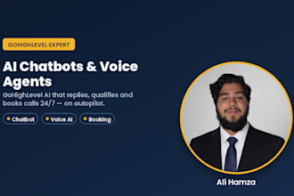 set up a gohighlevel ai chatbot, voice ai agent and appointment booking