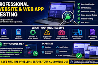 test your website for bugs and usability issues