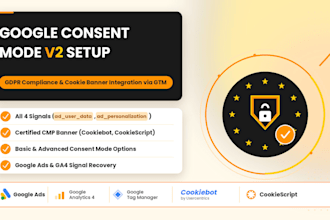 setup google consent mode v2 and cookie consent banner via GTM