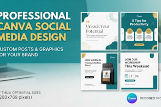 design professional canva social media graphics and posts