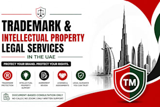provide trademark and intellectual property legal services in the uae