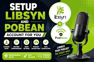 setup libsyn and pobean account for you