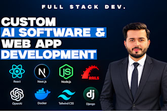 build ai website, ai saas, ai software as ai engineer and full stack dev
