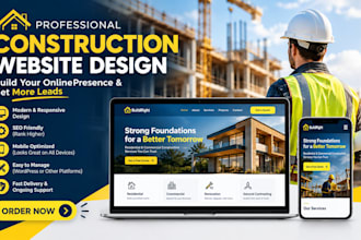 build a wordpress website for construction roofing plumbing or handyman services
