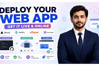 deploy your website or web app to vercel, netlify, cpanel, or hostinger