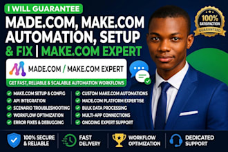 fix make com, made com, setup make com automation, make automation, make expert
