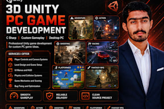 develop a unity 3d game for PC using csharp