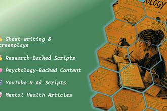 ghostwrite psychology backed scripts, stories and article
