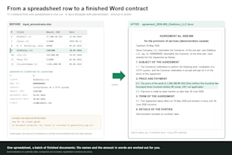 generate word documents from your excel list using a template