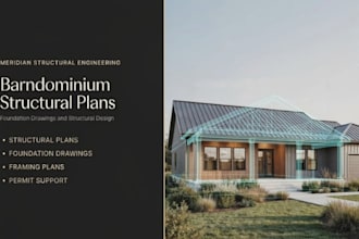 create barndominium structural plans and foundation drawings