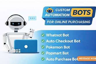 build pokemon bot, auto purchase bot, auto buying bot on any webiste with python