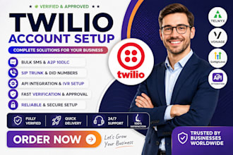 setup telnyx twilio vonage account for bulk sms did number sip trunk plivo 10dlc