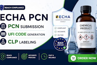 handle echa pcn submission, ufi code generation and clp labeling