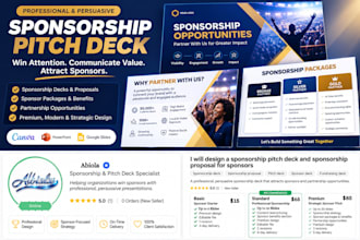 design a sponsorship pitch deck and sponsorship proposal for sponsors letter