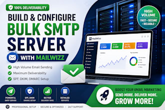 build bulk SMTP server and configure mailwizz for high volume email sending