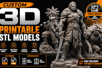 create high quality custom 3d printable stl and 3mf models