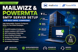 do SMTP server setup with mailwizz and powermta for bulk email campaigns