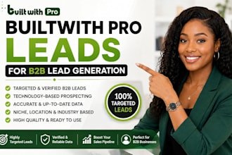 provide targeted builtwith pro leads for b2b lead generation