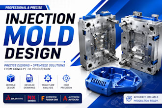 create professional injection mold design for manufacturing and production