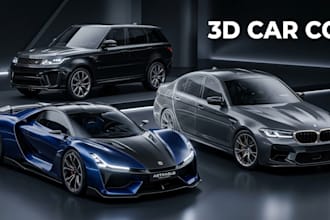 do 3d photorealistic car models, vehicle rendering, automotive cgi, concept car