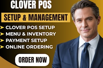 set up clover pos, menu, inventory and payment system