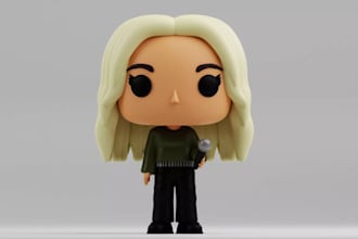 3d printable toy,funko pops,ai to 3d digital sculpt,action figures,cosbaby model