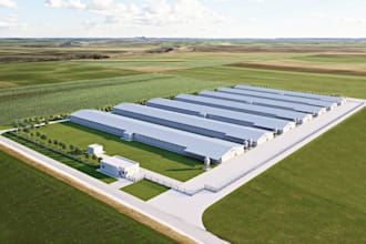 design 3d poultry farm, chicken house and broiler layer facility