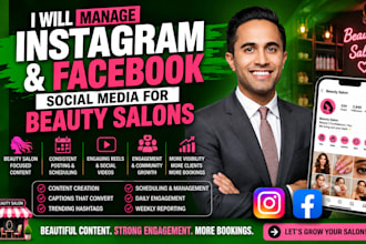 manage instagram and facebook social media for beauty salons