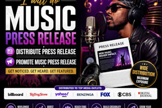 do music press release, distribute press release and promote music press release