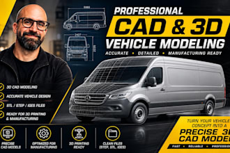 create 3d car modeling, usable automotive cad design and vehicle 3d model