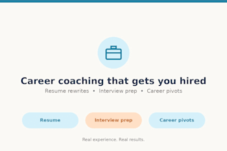 coach you through your job search and rewrite your resume