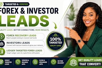 generate forex recovery leads, investors leads, ledger targeted forex leads