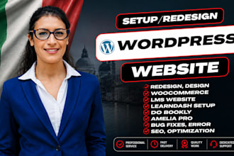 design wordpress learndash lms website redesign woocommerce do bookly amelia pro
