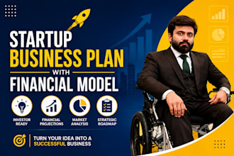 write startup business plan with financial model for you