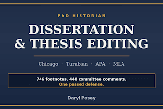 edit and proofread your dissertation or thesis
