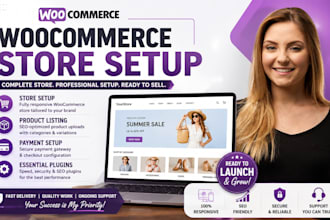 build woocommerce store with products listing and payment setup