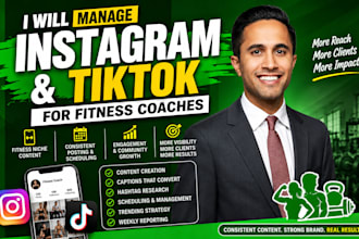 manage instagram and tiktok social media for fitness coaches