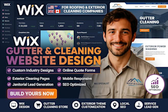 build wix roofing gutter websites exterior cleaning companies janitorial website