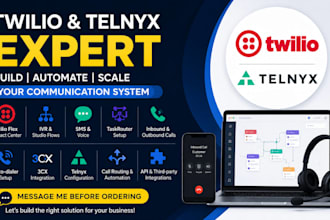 configure twilio flex, telnyx, 3cx, IVR, auto dialer and voice systems