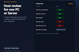 audit your windows pc or server security
