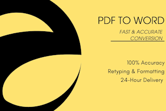 convert, retype, and format your PDF documents into editable word files